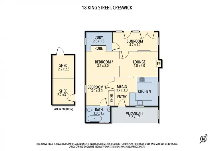 Floorplan of Homely house listing, 18 King Street, Creswick VIC 3363