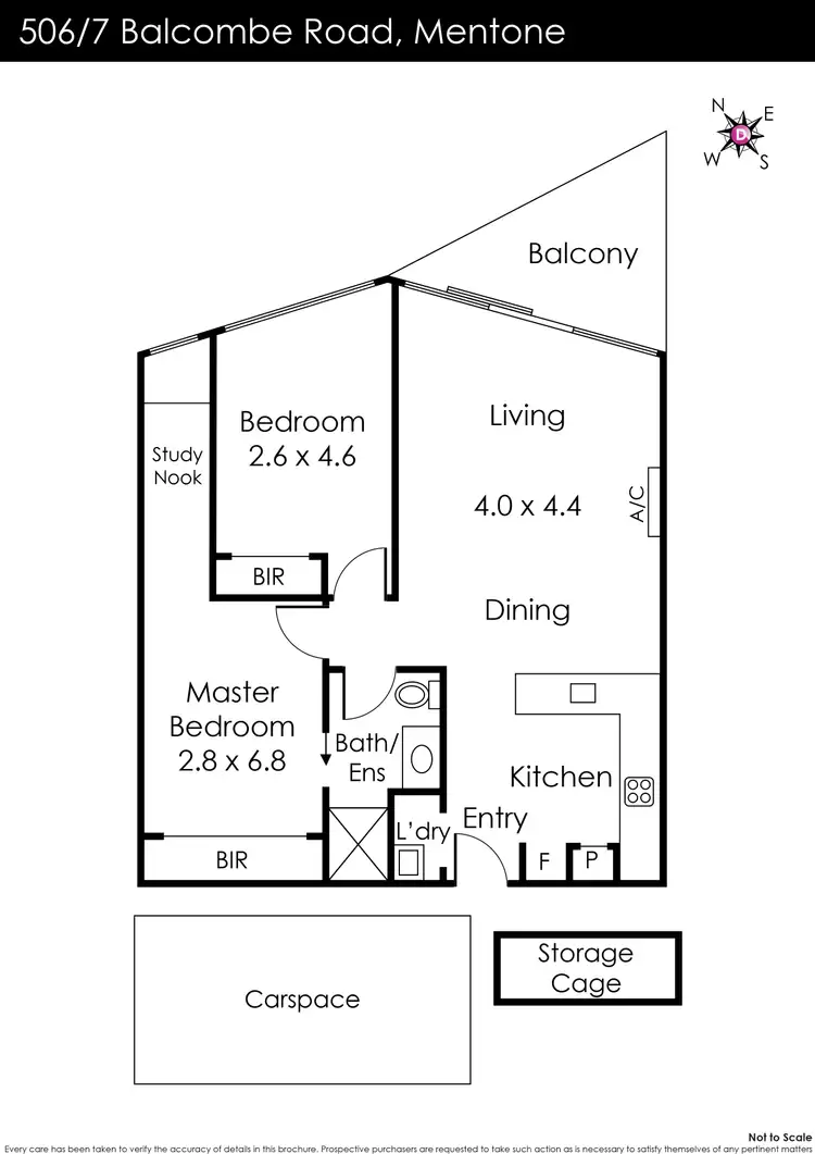 Floorplan of Homely apartment listing, 506/7 Balcombe Road, Mentone VIC 3194