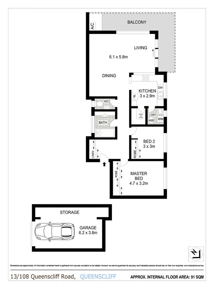 Floorplan of Homely apartment listing, 13/108 Queenscliff Road, Queenscliff NSW 2096