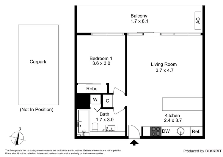 Floorplan of Homely apartment listing, 803/55 Queens Road, Melbourne VIC 3004