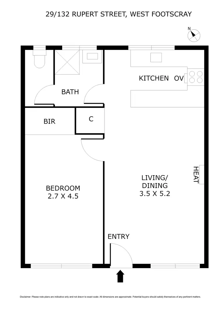 Floorplan of Homely apartment listing, 29/132 Rupert Street, West Footscray VIC 3012