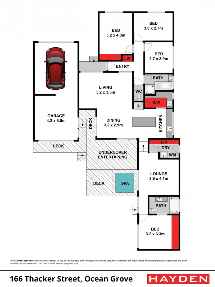 Floorplan of Homely house listing, 166 Thacker Street, Ocean Grove VIC 3226