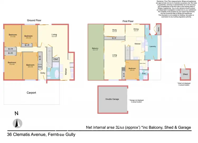 Floorplan of Homely house listing, 36 Clematis Avenue, Ferntree Gully VIC 3156