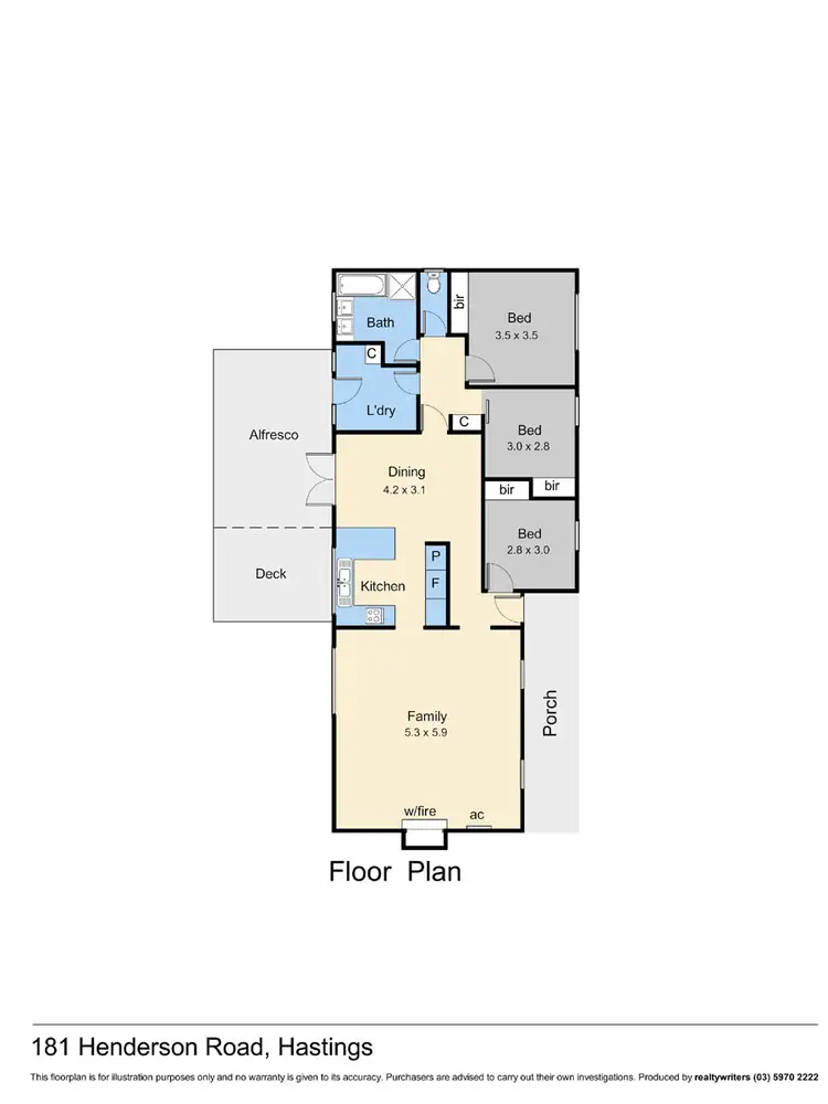 Floorplan of Homely rural property listing, 181 Hendersons Road, Hastings VIC 3915