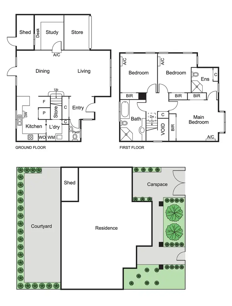 Floorplan of Homely townhouse listing, 1A Daniell Crescent, Caulfield VIC 3162