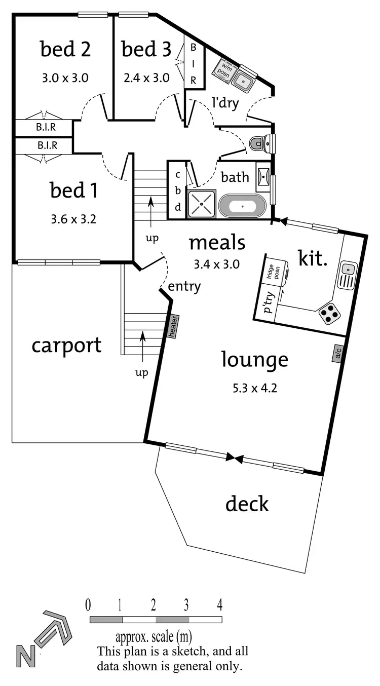 Floorplan of Homely unit listing, 1/7 Stonington Place, Ringwood VIC 3134