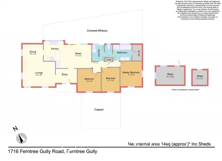 Floorplan of Homely house listing, 1716 Ferntree Gully Road, Ferntree Gully VIC 3156