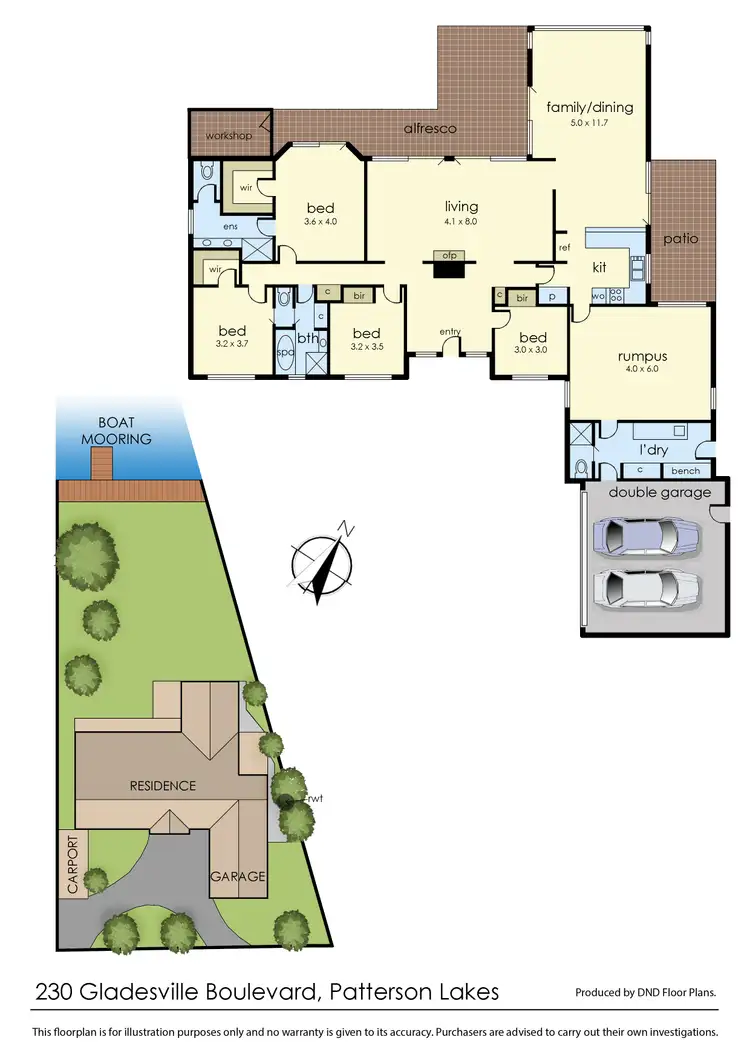 Floorplan of Homely house listing, 230 Gladesville Boulevard, Patterson Lakes VIC 3197