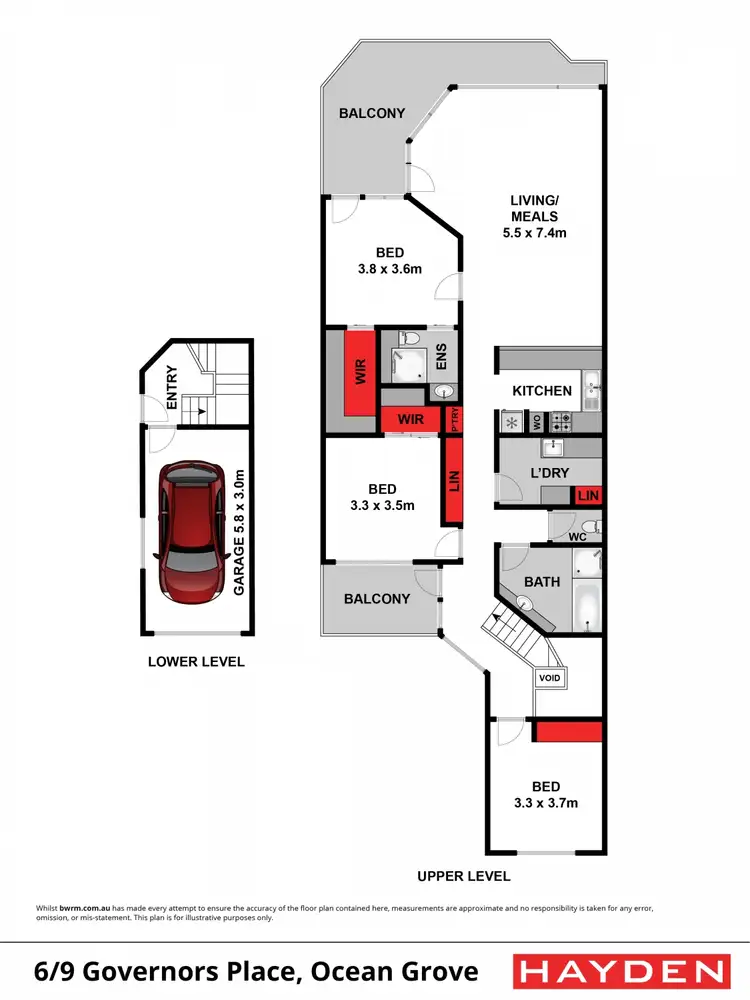 Floorplan of Homely townhouse listing, 6/9 Governors Place, Ocean Grove VIC 3226