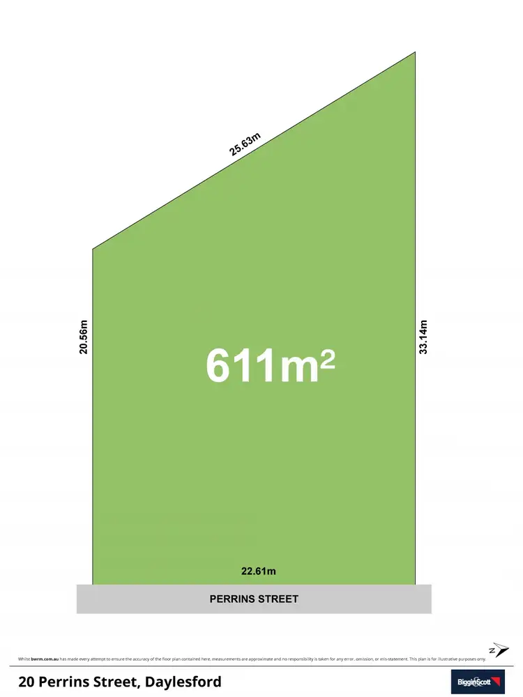 Floorplan of Homely land listing, 20 Perrins Street, Daylesford VIC 3460