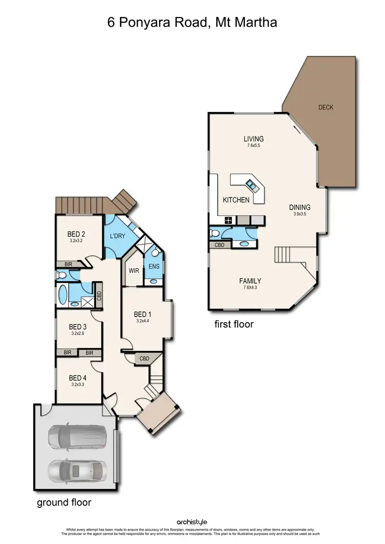 Floorplan of Homely house listing, 6 Ponyara Road, Mount Martha VIC 3934