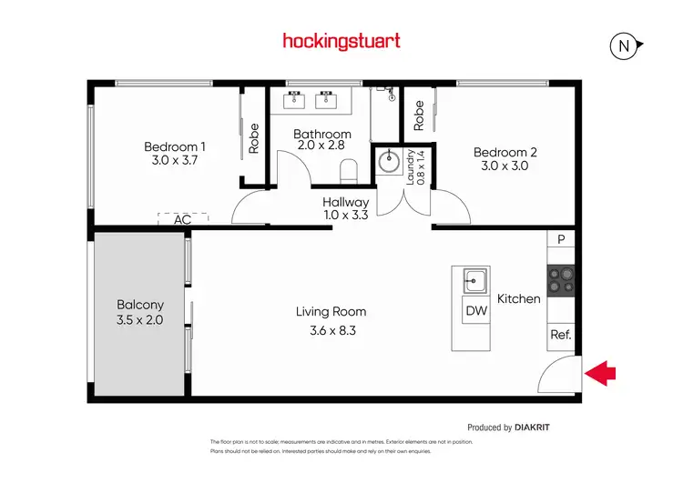 Floorplan of Homely apartment listing, 8/46 Barkly Place, Heidelberg VIC 3084