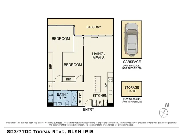 Floorplan of Homely apartment listing, 803/770C Toorak Road, Glen Iris VIC 3146