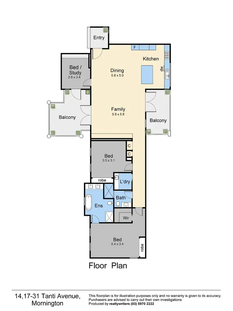 Floorplan of Homely house listing, 14/17 Tanti Avenue, Mornington VIC 3931