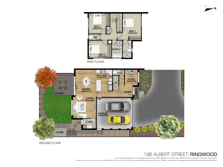 Floorplan of Homely townhouse listing, 19b Albert Street, Ringwood VIC 3134