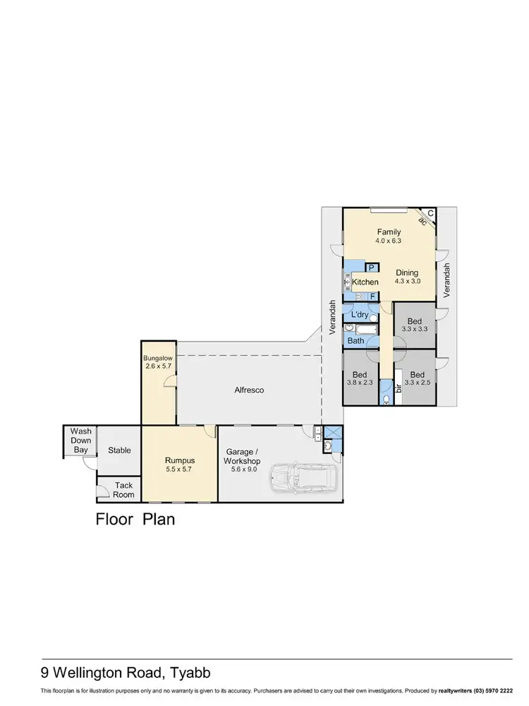 Floorplan of Homely rural property listing, 9 Wellington Road, Tyabb VIC 3913