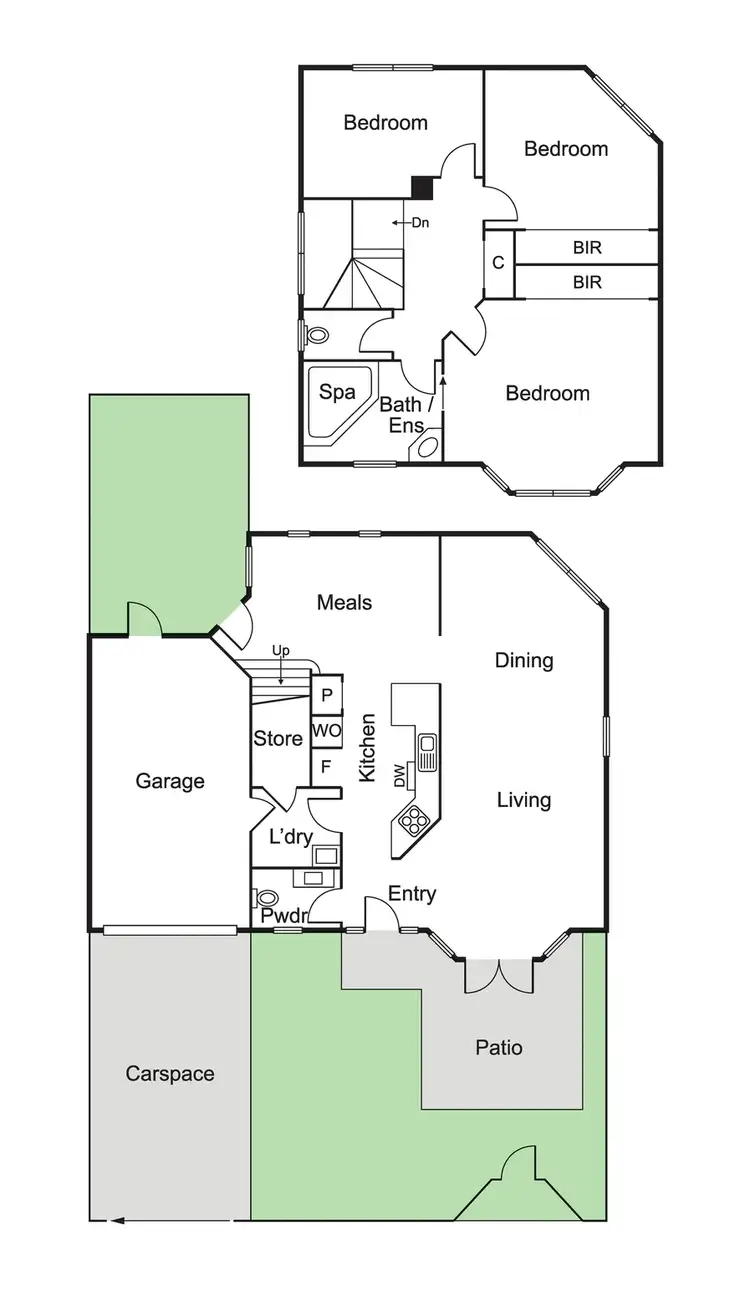 Floorplan of Homely townhouse listing, 1/98 Mimosa Road, Carnegie VIC 3163