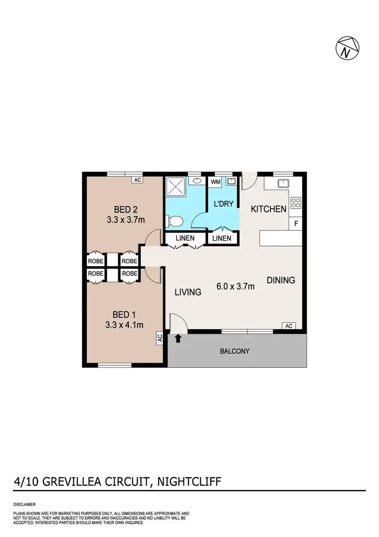 Floorplan of Homely block of units listing, 10 Grevillea Circuit, Nightcliff NT 810