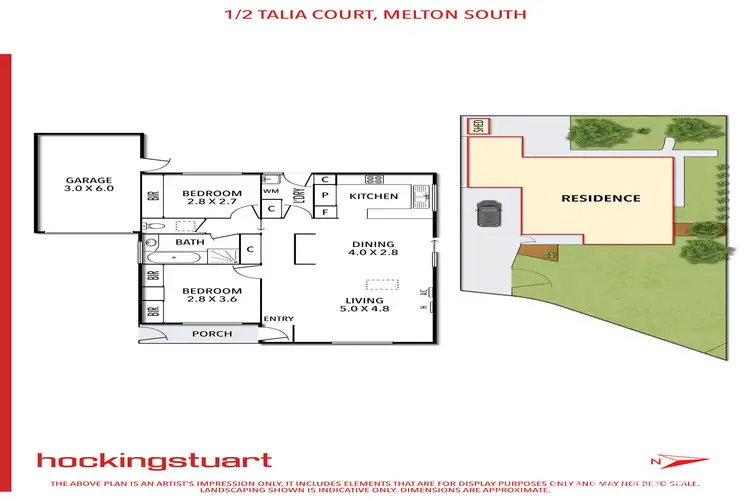 Floorplan of Homely unit listing, 1/2 Talia Court, Melton South VIC 3338