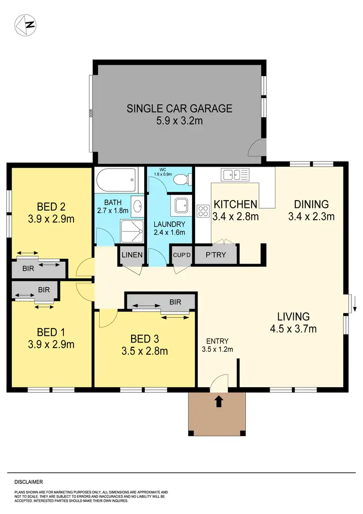 Floorplan of Homely townhouse listing, 1/8 Lane Street, Brown Hill VIC 3350