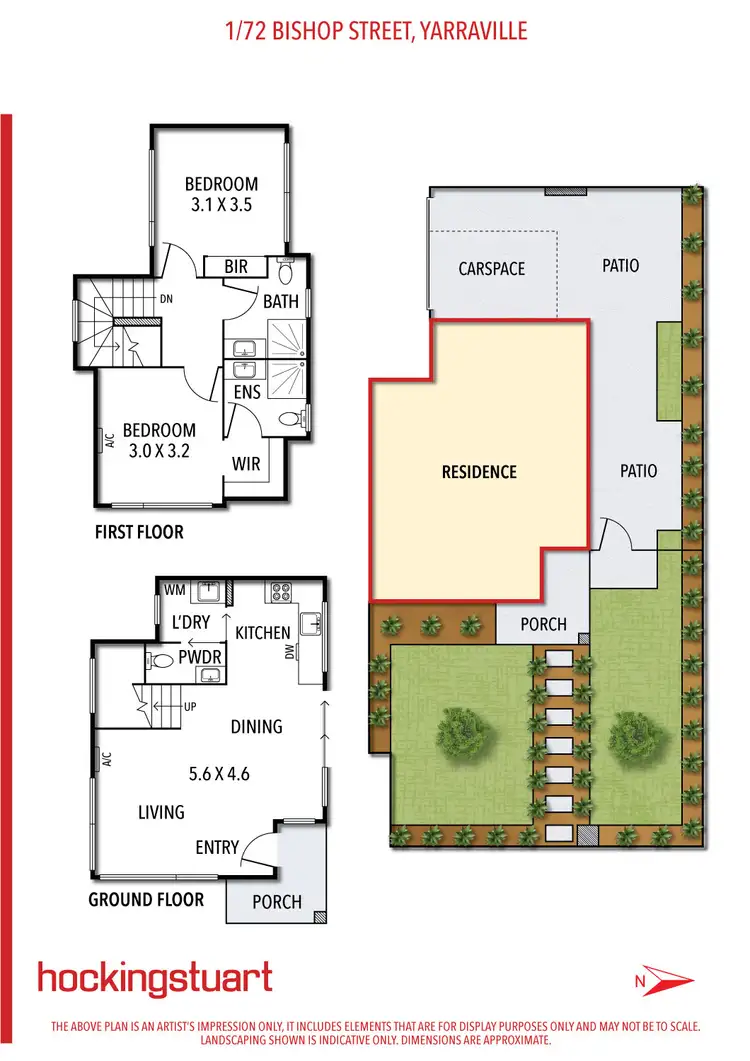 Floorplan of Homely townhouse listing, 1/72 Bishop Street, Yarraville VIC 3013
