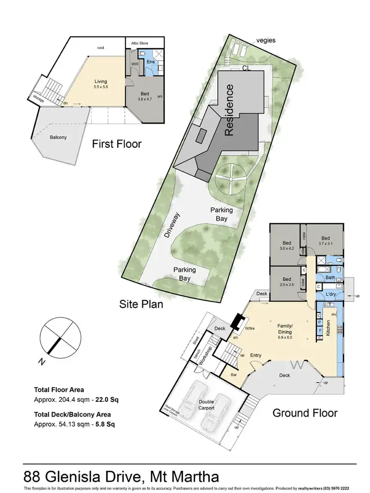 Floorplan of Homely house listing, 88 Glenisla Drive, Mount Martha VIC 3934