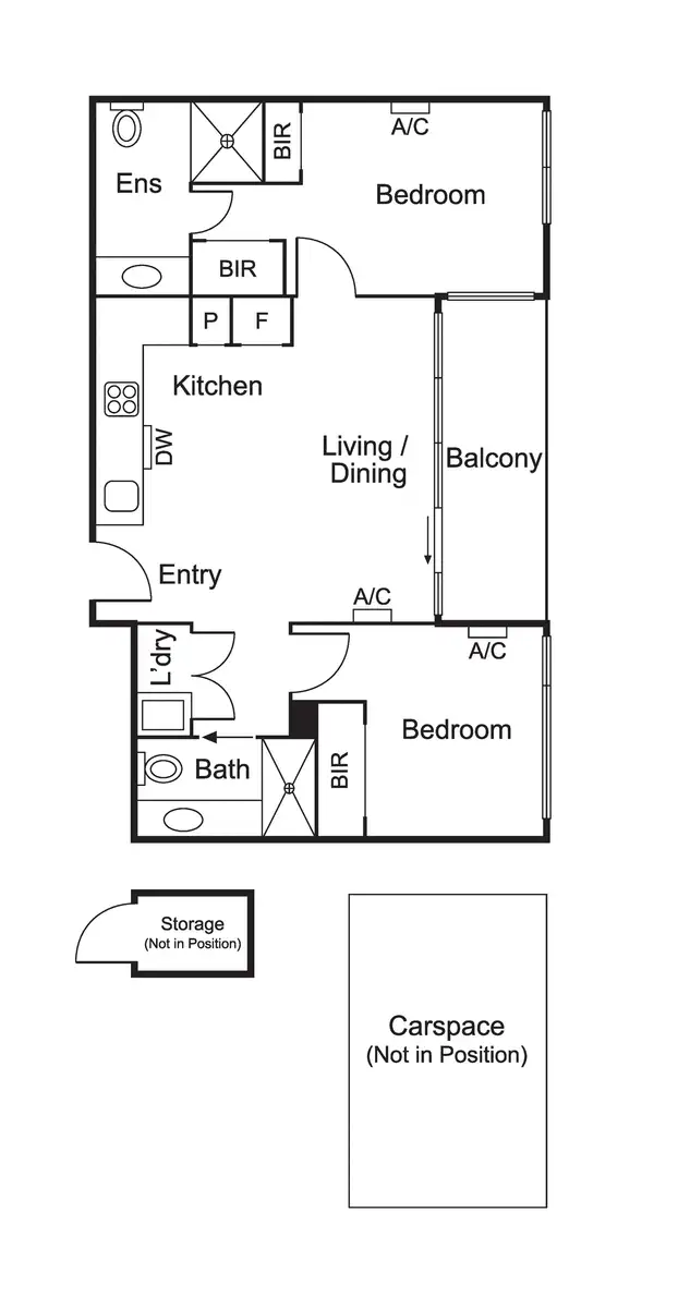 Floorplan of Homely apartment listing, 507/2 Morton Avenue, Carnegie VIC 3163