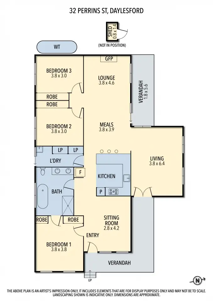 Floorplan of Homely house listing, 32 Perrins Street, Daylesford VIC 3460