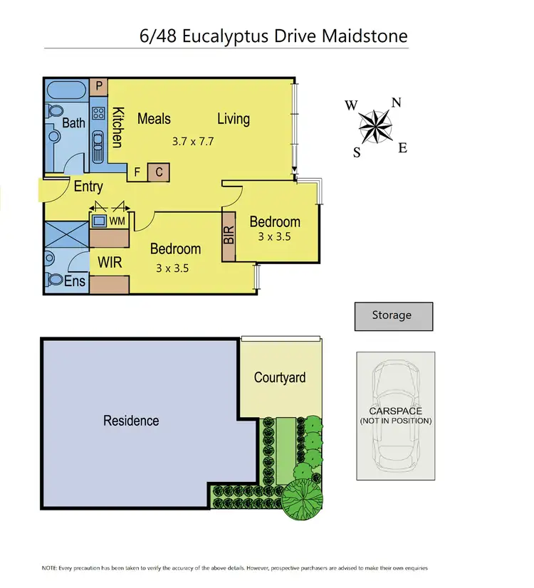 Floorplan of Homely apartment listing, 6/48 Eucalyptus Drive, Maidstone VIC 3012