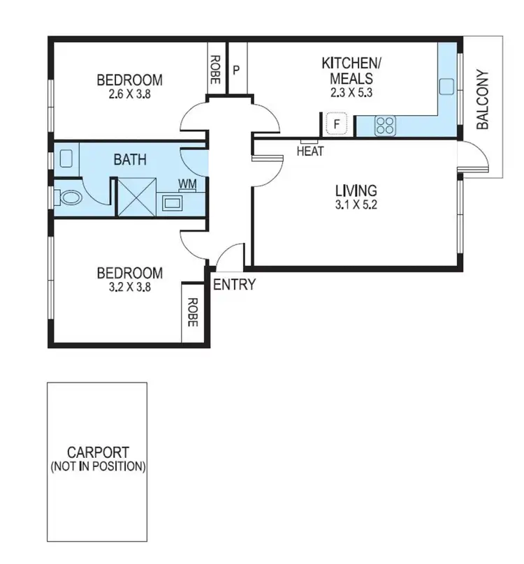 Floorplan of Homely apartment listing, 3/68 Edgar Street North, Glen Iris VIC 3146