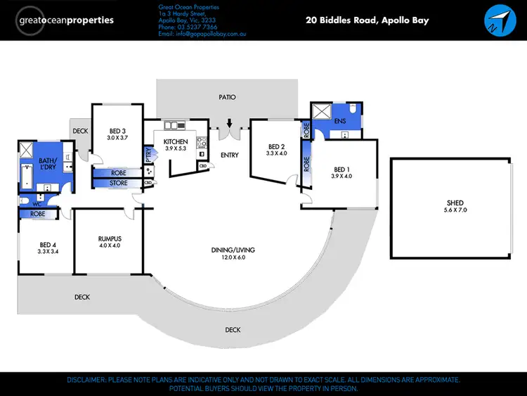 Floorplan of Homely house listing, 20 Biddles Road, Apollo Bay VIC 3233