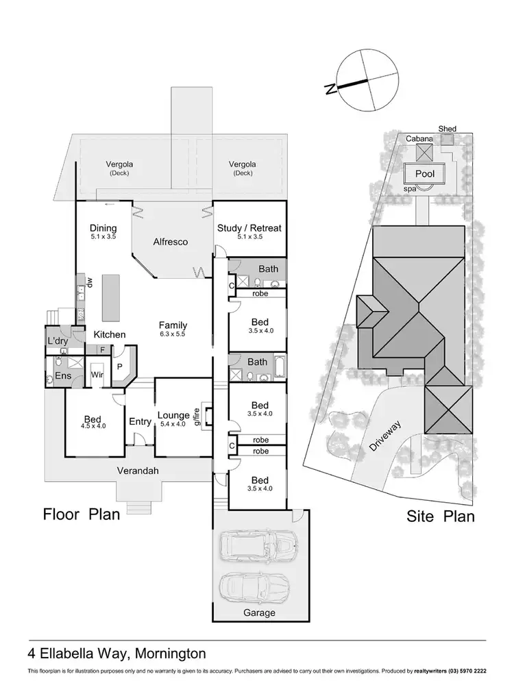 Floorplan of Homely house listing, 4 Ellabella Way, Mornington VIC 3931