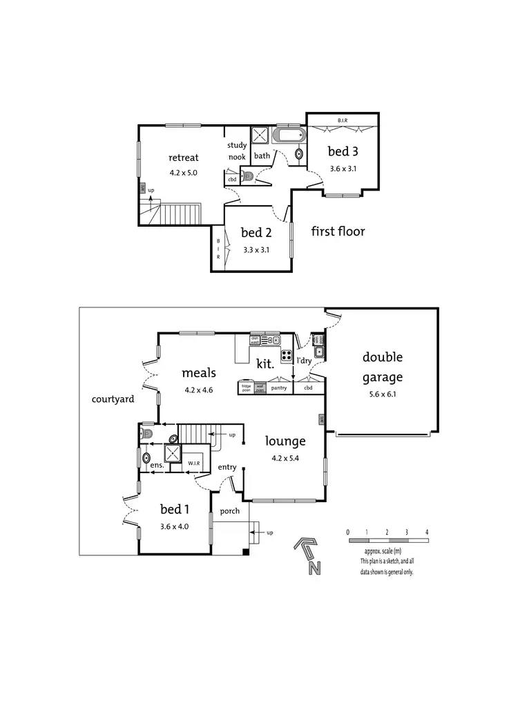 Floorplan of Homely townhouse listing, 3/61 Franklin Road, Doncaster East VIC 3109