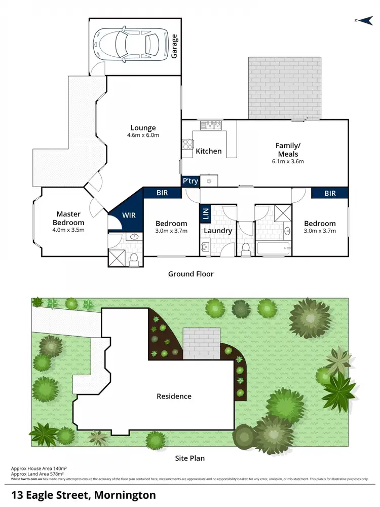 Floorplan of Homely house listing, 13 Eagle Street, Mornington VIC 3931