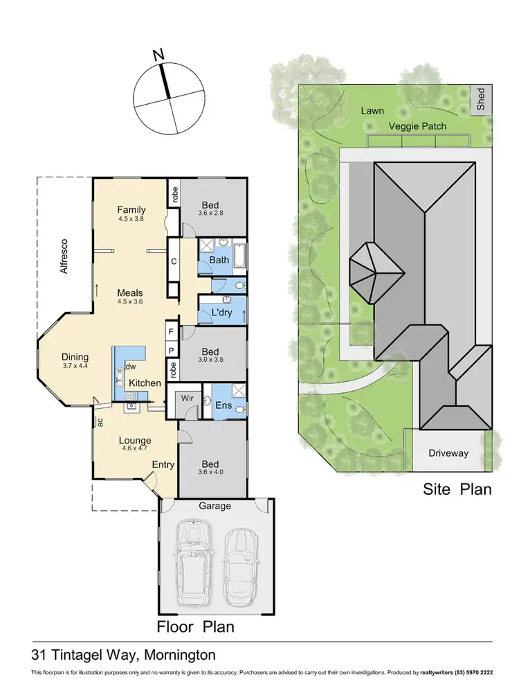 Floorplan of Homely house listing, 31 Tintagel Way, Mornington VIC 3931