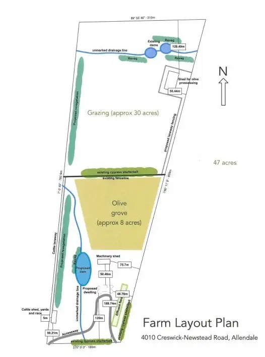 Floorplan of Homely land listing, 4010 Creswick Newstead Road, Allendale VIC 3364