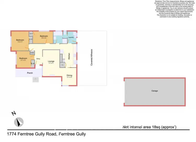 Floorplan of Homely house listing, 1774 Ferntree Gully Road, Ferntree Gully VIC 3156