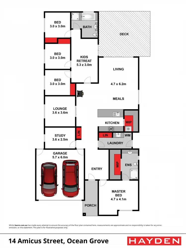 Floorplan of Homely house listing, 14 Amicus Street, Ocean Grove VIC 3226