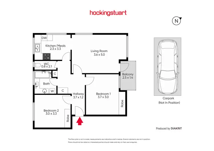 Floorplan of Homely apartment listing, 2/25 Leslie Street, St Kilda East VIC 3183