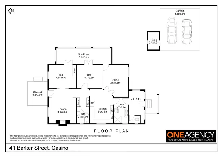 Floorplan of Homely house listing, 41 Barker Street, Casino NSW 2470
