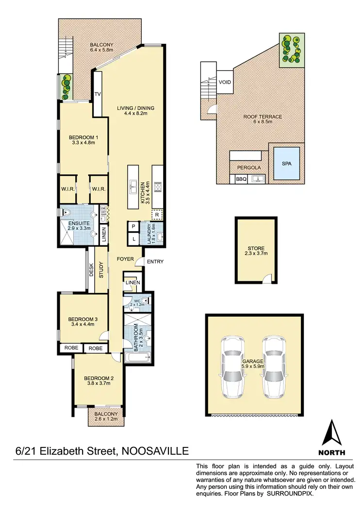 Floorplan of Homely apartment listing, 6/21 Elizabeth Street, Noosaville QLD 4566