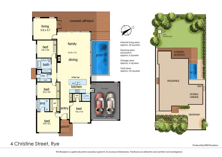 Floorplan of Homely house listing, 4 Christine Street, Rye VIC 3941
