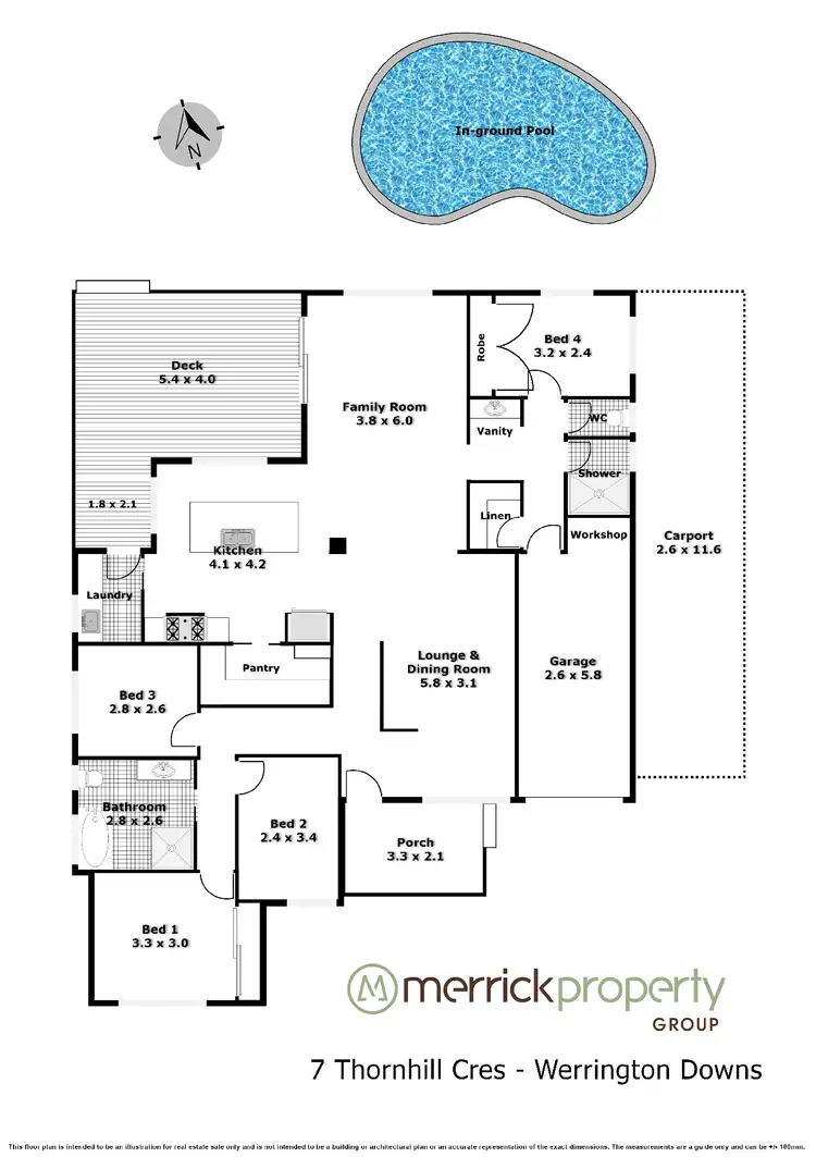 Floorplan of Homely house listing, 7 Thornhill Crescent, Werrington Downs NSW 2747
