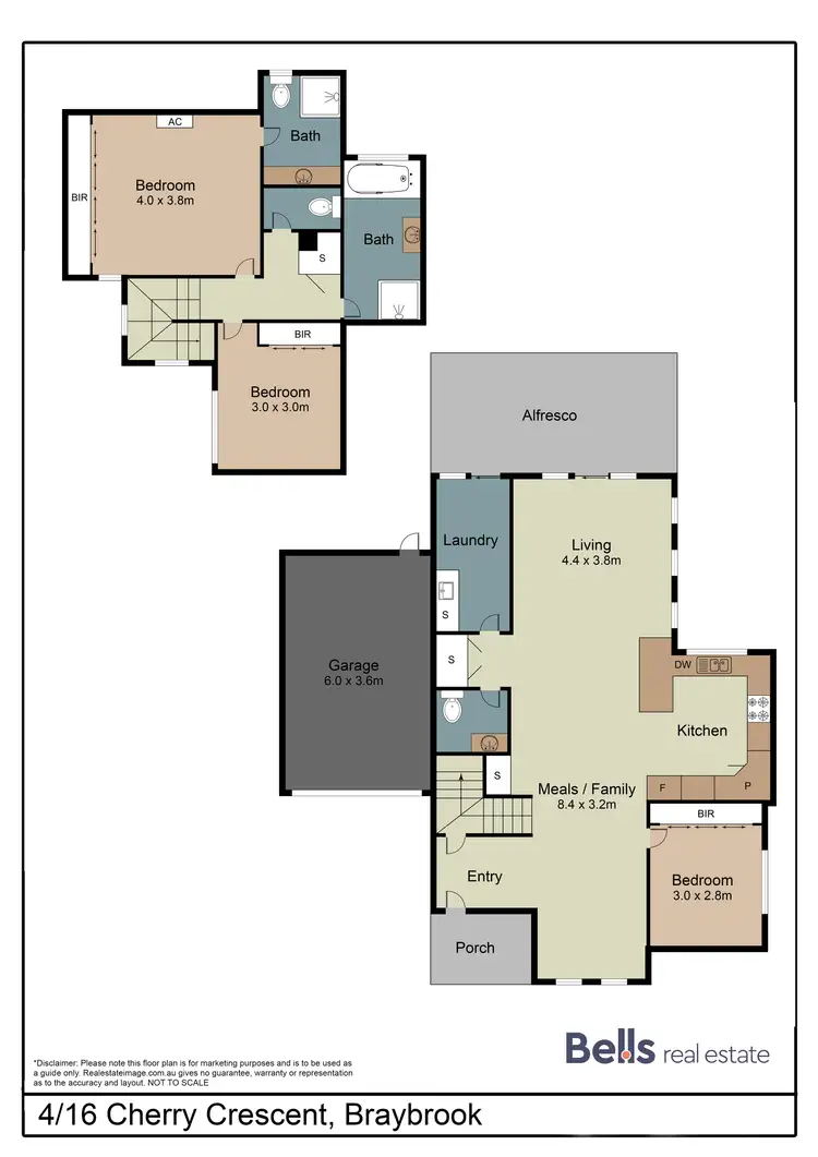 Floorplan of Homely townhouse listing, 4/16 Cherry Crescent, Braybrook VIC 3019