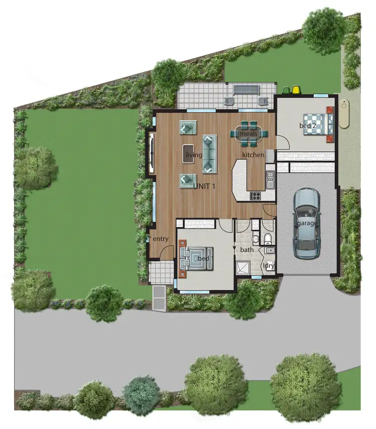 Floorplan of Homely unit listing, 1 Charlotte Place, Mooroolbark VIC 3138