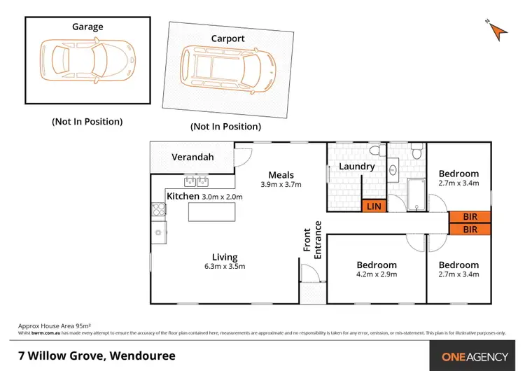 Floorplan of Homely house listing, 7 Willow Grove, Wendouree VIC 3355