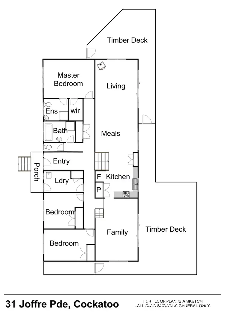 Floorplan of Homely house listing, 31 Joffre Parade, Cockatoo VIC 3781