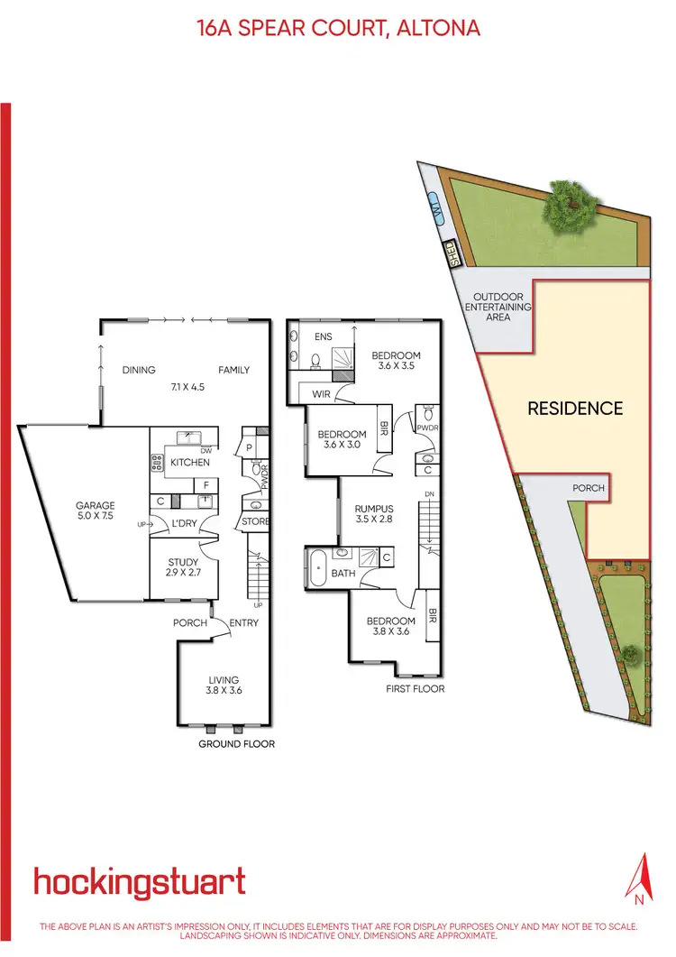 Floorplan of Homely townhouse listing, 16A Spear Court, Altona VIC 3018