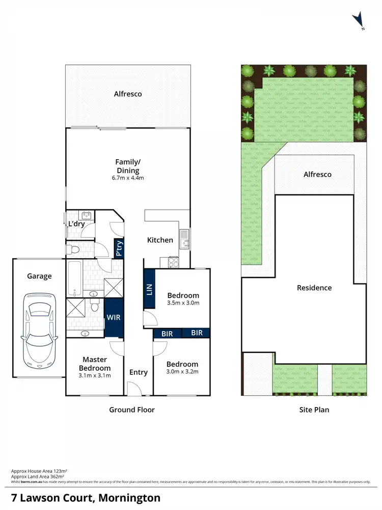 Floorplan of Homely house listing, 7 Lawson Court, Mornington VIC 3931