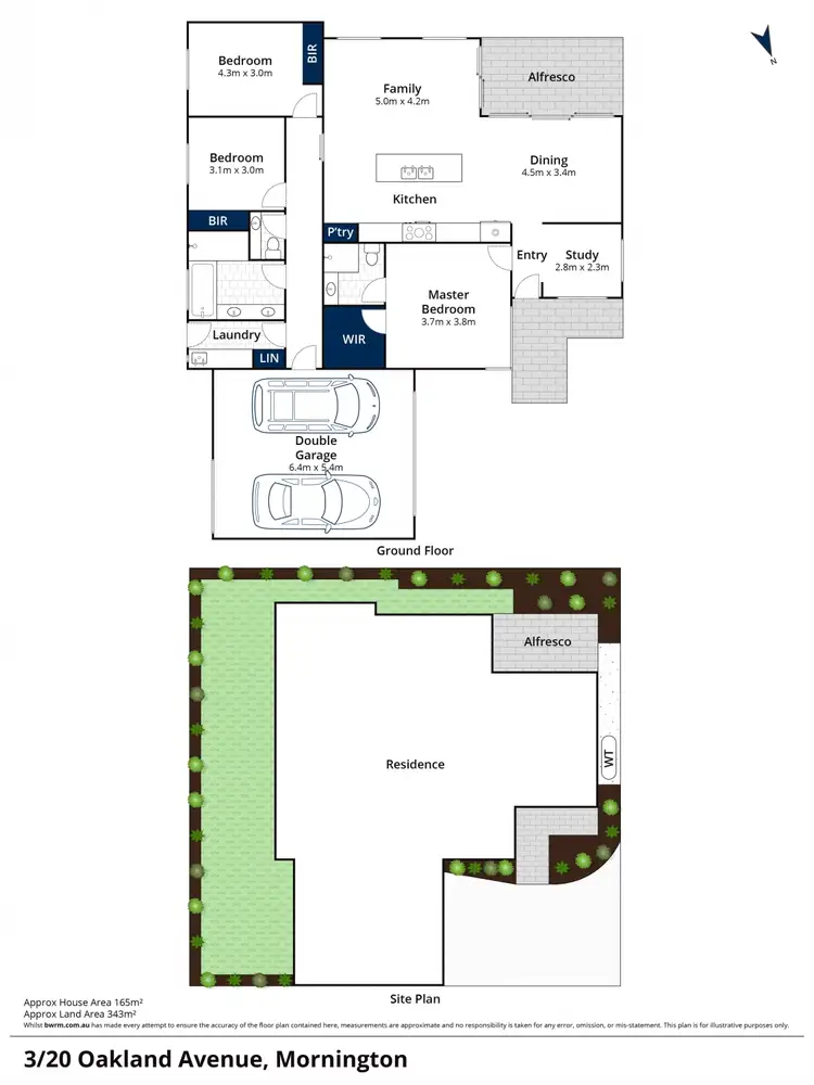 Floorplan of Homely townhouse listing, 3/20 Oakland Street, Mornington VIC 3931